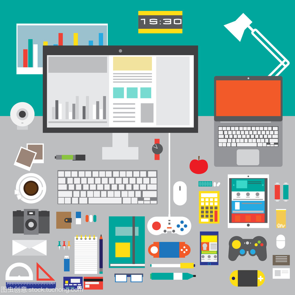 平面設計中矢量圖概念圖標的設置、技術開發與管理要素及技術服務